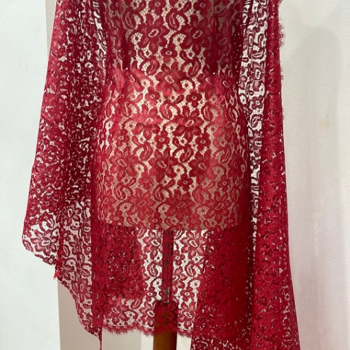 Picture of Red Solstiss lace with metallic film