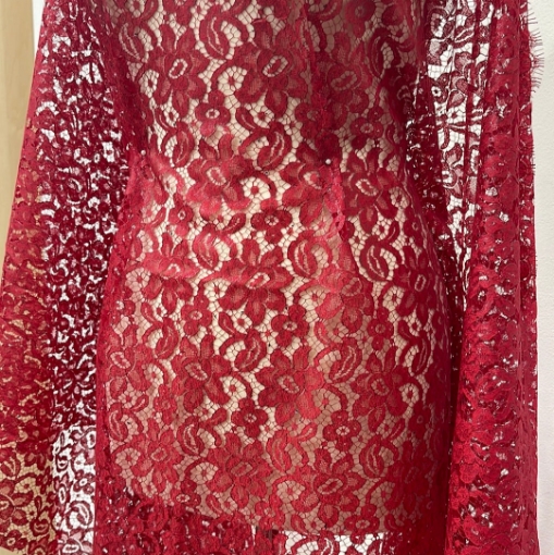 Picture of Red Solstiss lace with metallic film