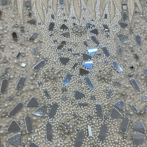 Picture of "Embroidery with pearls and mirror pieces"