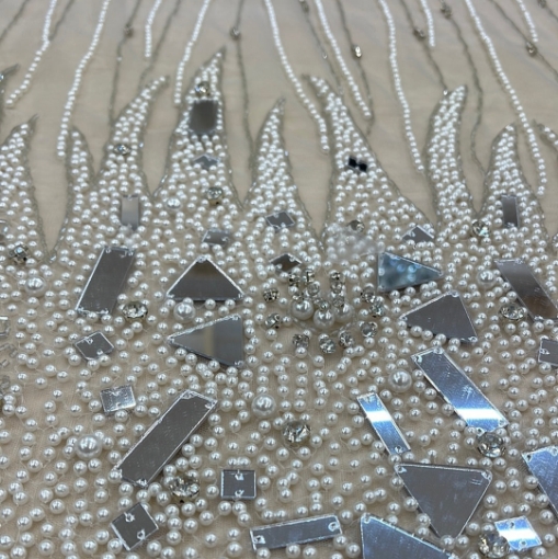 Picture of "Embroidery with pearls and mirror pieces"