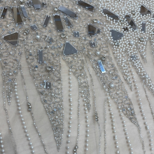 Picture of "Embroidery with pearls and mirror pieces"