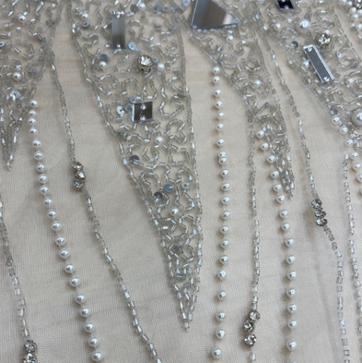Picture of "Embroidery with pearls and mirror pieces"