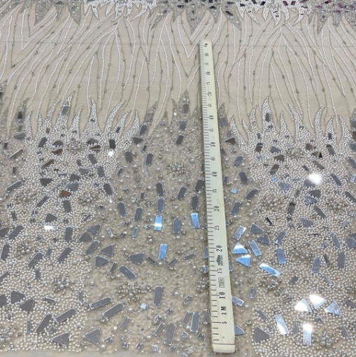 Picture of "Embroidery with pearls and mirror pieces"