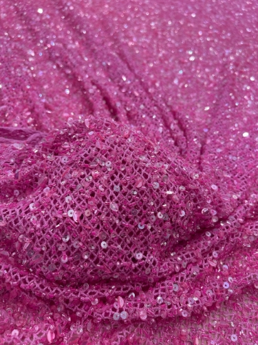 Picture of Mesh embroidery with beads and sequins