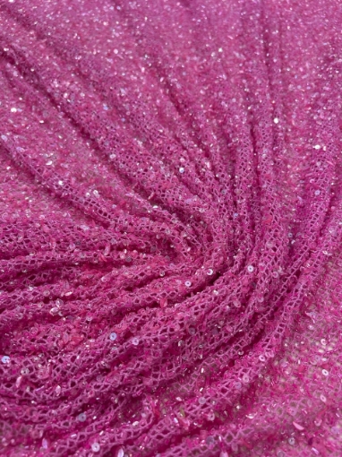 Picture of Mesh embroidery with beads and sequins