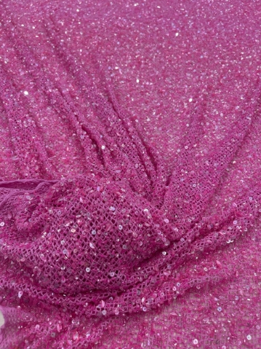 Picture of Mesh embroidery with beads and sequins