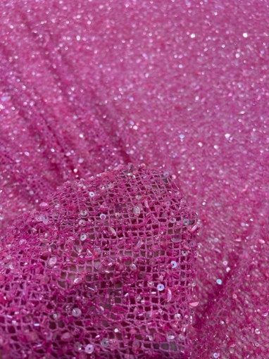Picture of Mesh embroidery with beads and sequins