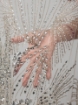 Picture of Silver embroidery with Rays crystals