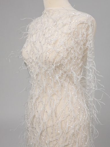 Picture of Embroidery with pearls and feathers