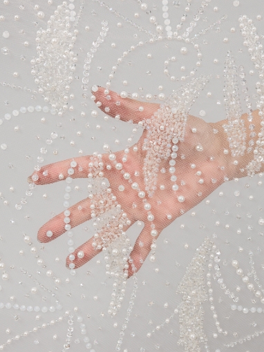 Picture of White/ivory pearl embroidery