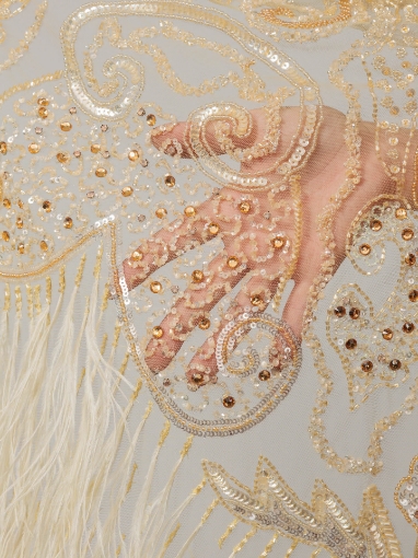 Picture of Feather and Crystal Embroidery