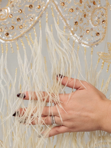 Picture of Feather and Crystal Embroidery