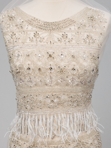 Picture of Set of 2 panels for a short dress with crystals