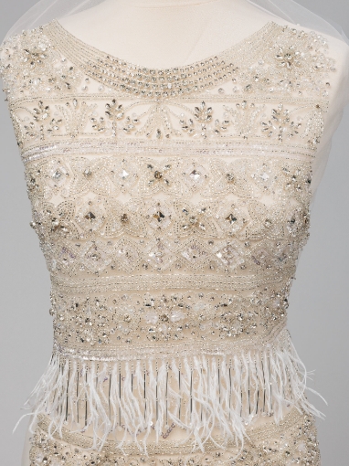 Picture of Set of 2 panels for a short dress with crystals