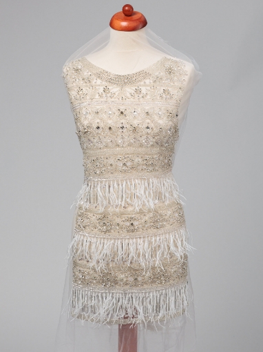 Picture of Set of 2 panels for a short dress with crystals