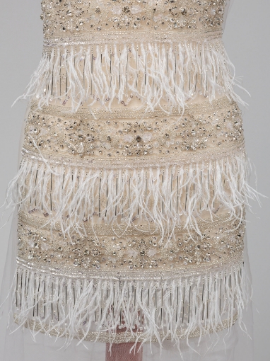 Picture of Set of 2 panels for a short dress with crystals
