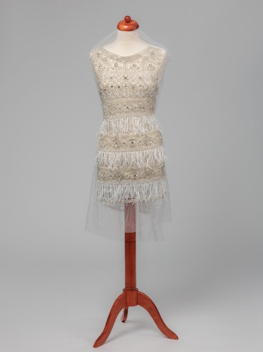 Picture of Set of 2 panels for a short dress with crystals