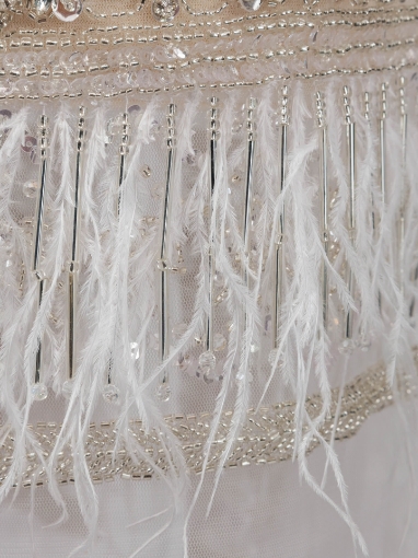 Picture of Set of 2 panels for a short dress with crystals