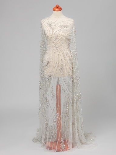 Picture of "Bead, pearl, and crystal embroidery Bridal"