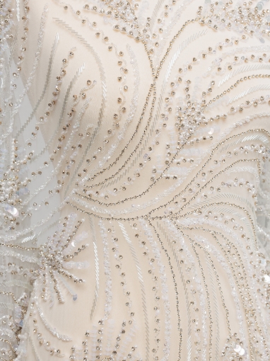 Picture of "Bead, pearl, and crystal embroidery Bridal"