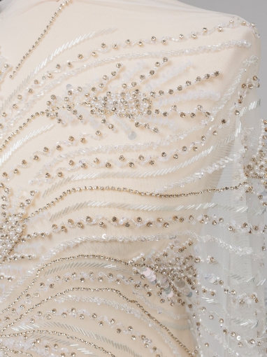Picture of "Bead, pearl, and crystal embroidery Bridal"