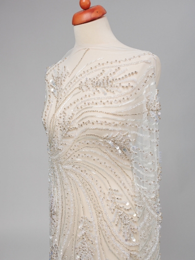 Picture of "Bead, pearl, and crystal embroidery Bridal"