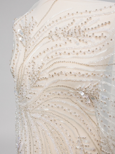 Picture of "Bead, pearl, and crystal embroidery Bridal"