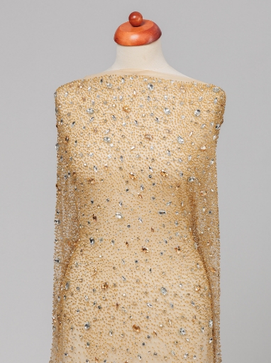 Picture of Luxury embroidery with golden crystals