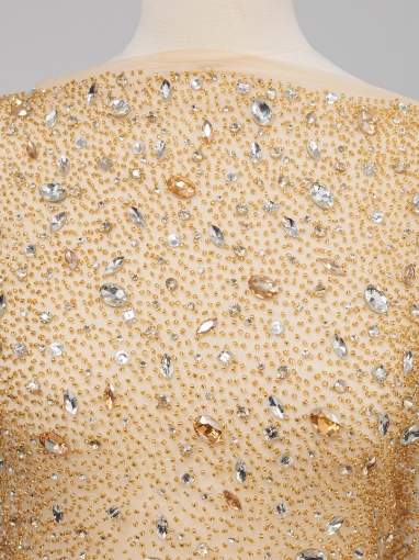 Picture of Luxury embroidery with golden crystals