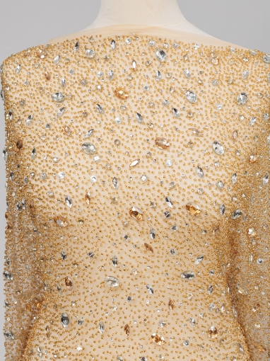 Picture of Luxury embroidery with golden crystals