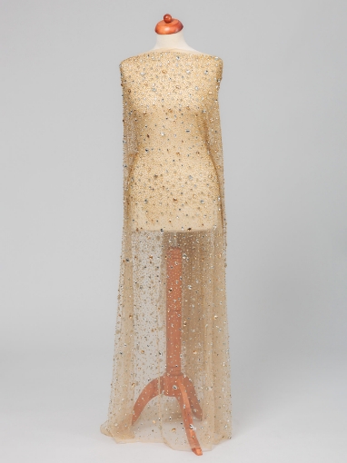 Picture of Luxury embroidery with golden crystals