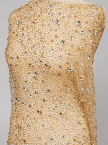 Picture of Luxury embroidery with golden crystals