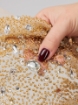Picture of Luxury embroidery with golden crystals