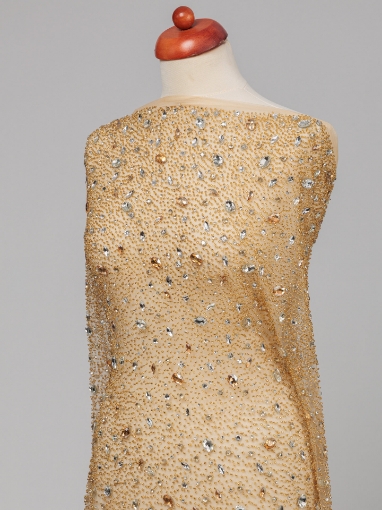 Picture of Luxury embroidery with golden crystals