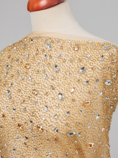 Picture of Luxury embroidery with golden crystals