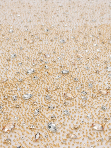 Picture of Luxury embroidery with golden crystals