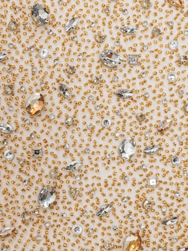 Picture of Luxury embroidery with golden crystals