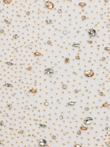 Picture of Luxury embroidery with golden crystals