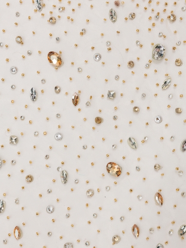 Picture of Luxury embroidery with golden crystals
