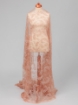 Picture of Salmon pink embroidery with crystals