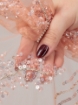 Picture of Salmon pink embroidery with crystals