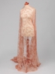 Picture of Salmon pink embroidery with crystals