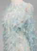 Picture of Spectacular embroidery with feathers and pearls.