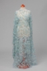 Picture of Spectacular embroidery with feathers and pearls.