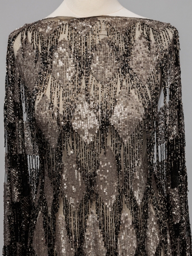 Picture of Fringe embroidery in shades of bronze/black/gray