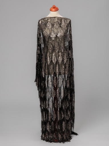 Picture of Fringe embroidery in shades of bronze/black/gray