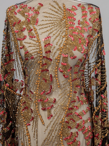 Picture of "Bead and Sequin Embroidery Golden Red"