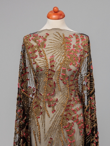 Picture of "Bead and Sequin Embroidery Golden Red"