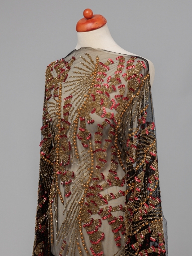 Picture of "Bead and Sequin Embroidery Golden Red"