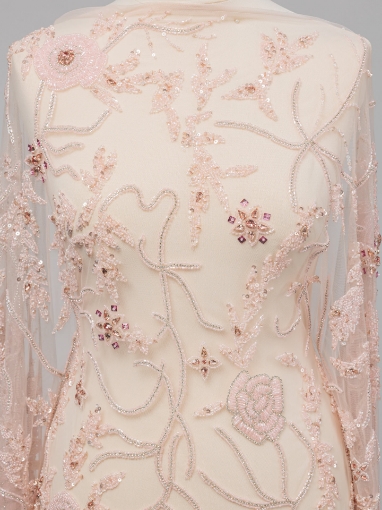 Picture of "Embroidery with crystals and pink beads"